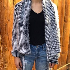 Elan black and white cardigan